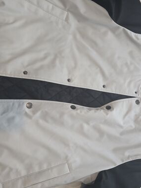 Michael Kors White and Black Bomber-Style Jacket